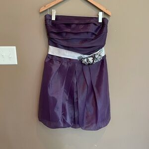 White by Vera Wang Strapless Tulle Dress Purple 12‎